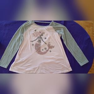 Justice Girls Flip sequin mermaid Long sleeve shirt size 20
